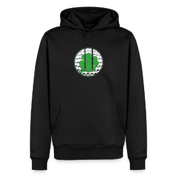 Shamrock Golfball Sport St. Patrick's Day Irischer - Männer Premium Bio Hoodie - Schwarz - Vorne - Nico (187cm)