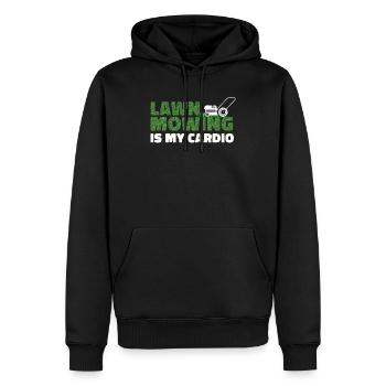 Lawn Mower Mowing Dad Father - Männer Premium Bio Hoodie - Schwarz - Vorne - Nico (187cm)