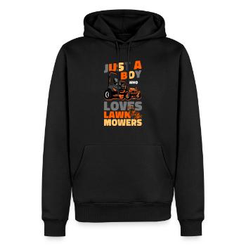 Lawn Mower Mowing Dad Father - Männer Premium Bio Hoodie - Schwarz - Vorne - Nico (187cm)