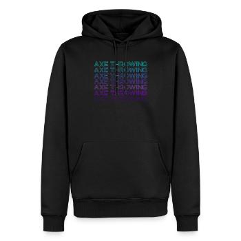Lancer de hache Lancer de hache Rétro - Sweat à capuche Premium bio Homme - noir - Devant - Nico (187cm)