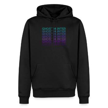 Ghost Hunter Paranormal Retro - Men’s Premium Organic Hoodie - black - Front - Nico (187cm)