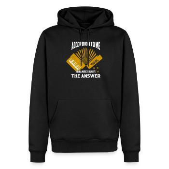 Accordion To Me Polka Music Is Always The Answer - Männer Premium Bio Hoodie - Schwarz - Vorne - Nico (187cm)