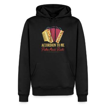Accordion To Me Polka Music Rocks Dot - Männer Premium Bio Hoodie - Schwarz - Vorne - Nico (187cm)