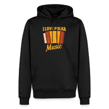 I Love Polka Music Accordion Dot - Männer Premium Bio Hoodie - Schwarz - Vorne - Nico (187cm)