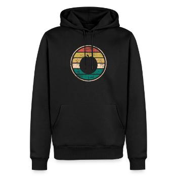 Apricot Fruit Lover Retro Veggie Diet Idée cadeau - Sweat à capuche Premium bio Homme - noir - Devant - Nico (187cm)