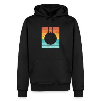 Apricot Fruit Lover Retro Veggie Diet Idée cadeau - Sweat à capuche Premium bio Homme - noir - Devant - Nico (187cm)