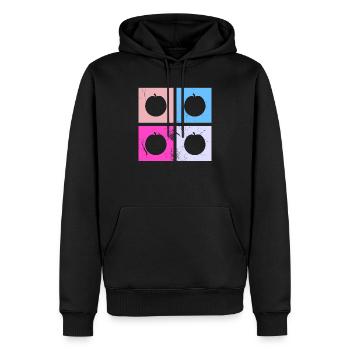 Apricot Fruit Lover Retro Veggie Diet Idée cadeau - Sweat à capuche Premium bio Homme - noir - Devant - Nico (187cm)