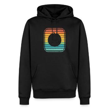 Apricot Fruit Lover Retro Veggie Diet Idée cadeau - Sweat à capuche Premium bio Homme - noir - Devant - Nico (187cm)