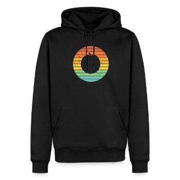 Apricot Fruit Lover Retro Veggie Diet Idée cadeau - Sweat à capuche Premium bio Homme - noir - Devant - Nico (187cm)