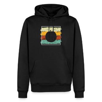 Apricot Fruit Lover Retro Veggie Diet Idée cadeau - Sweat à capuche Premium bio Homme - noir - Devant - Nico (187cm)