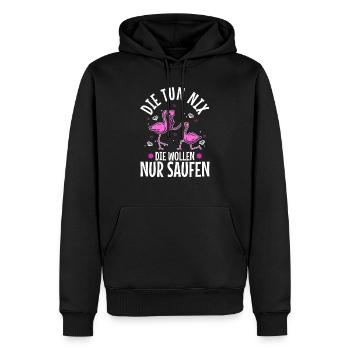 Die tun nix die wollen nur saufen - Männer Premium Bio Hoodie - Schwarz - Vorne - Nico (187cm)