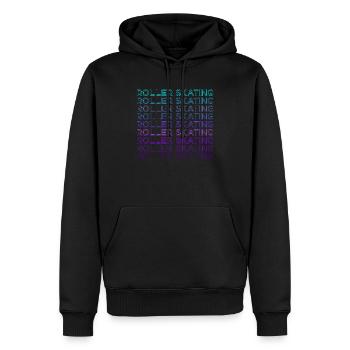 Rollschuhlaufen Skater Rollschuhe Retro - Männer Premium Bio Hoodie - Schwarz - Vorne - Nico (187cm)