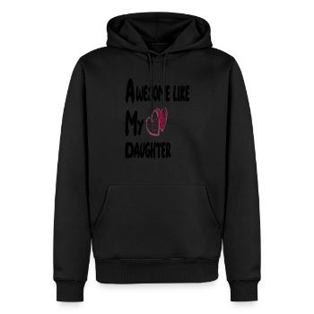 AWESOME LIKE MY DAUGHTER - Sweat à capuche Premium bio Homme - noir - Devant - Nico (187cm)