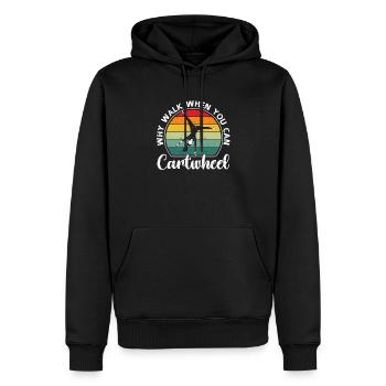 Pourquoi y aller quand vous achetez Cartwheel Tumbling gymnastique - Sweat à capuche Premium bio Homme - noir - Devant - Nico (187cm)