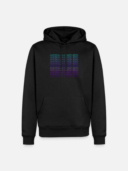 Berger australien Rétro - Sweat à capuche Premium bio Homme - noir