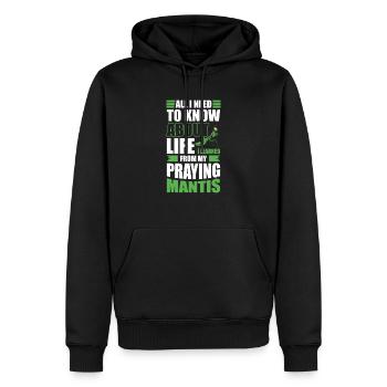 Gottesanbeterin Mantis Fangschrecke - Männer Premium Bio Hoodie - Schwarz - Vorne - Nico (187cm)