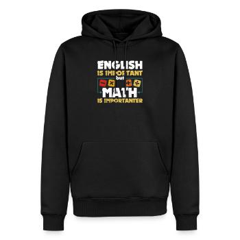 Drôle d’étudiant en mathématiques Drôle d’amoureux des mathématiques - Sweat à capuche Premium bio Homme - noir - Devant - Nico (187cm)