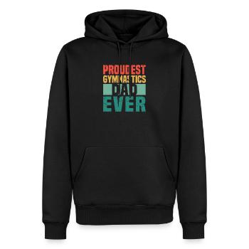 Le plus fier de la gymnastique père de tous les temps Drôle de père - Sweat à capuche Premium bio Homme - noir - Devant - Nico (187cm)