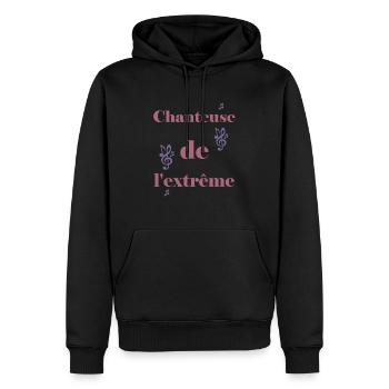 Cadeau femme Chanteuse de l'extrême - Sweat à capuche Premium bio Homme - noir - Devant - Nico (187cm)