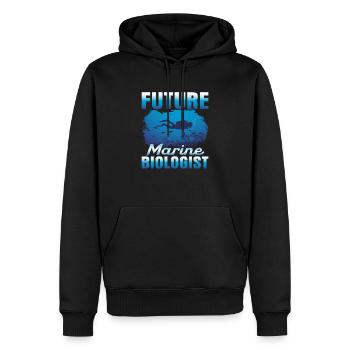 Le futur biologiste marin fait des vagues Scientifique - Sweat à capuche Premium bio Homme - noir - Devant - Nico (187cm)