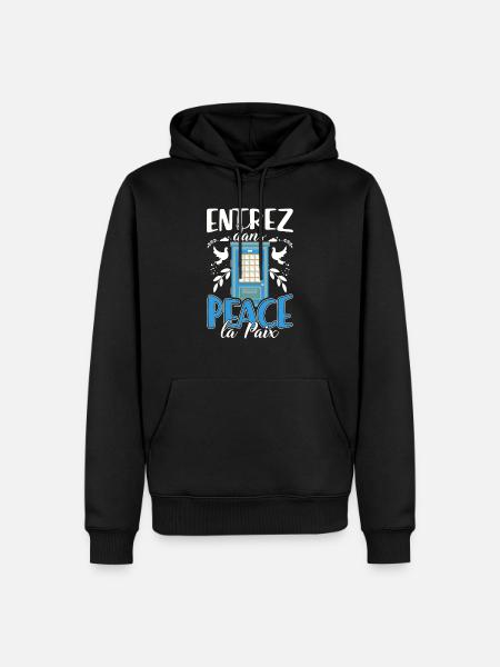 entrez dans la paix - Sweat à capuche Premium bio Homme - noir