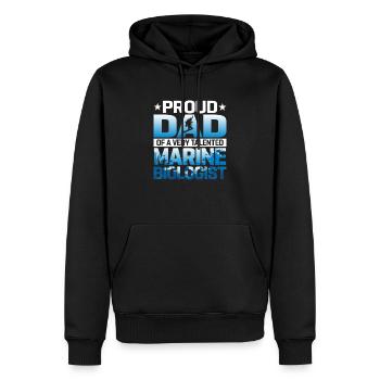 Fier papa d’un biologiste marin scientifique Ocean S - Sweat à capuche Premium bio Homme - noir - Devant - Nico (187cm)