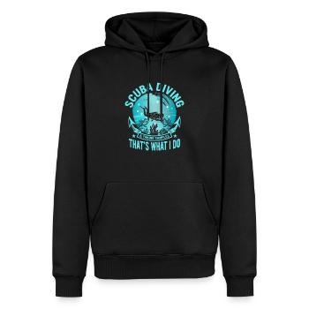 Scuba Diving & Taking Samples Marine Biology - Men’s Premium Organic Hoodie - black - Front - Nico (187cm)