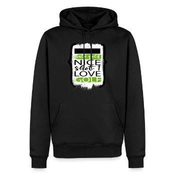 balle de golf cadeau d’anniversaire idée golfmom - Sweat à capuche Premium bio Homme - noir - Devant - Nico (187cm)