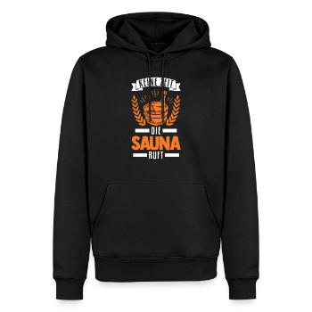 Keine Zeit Die Sauna ruft Saunagänger - Männer Premium Bio Hoodie - Schwarz - Vorne - Nico (187cm)