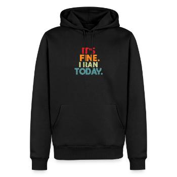 Lustig Laufen Sportler Joggen Läufer Es ist gut - Männer Premium Bio Hoodie - Schwarz - Vorne - Nico (187cm)