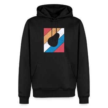Avocat Vegan Lover Retro Veggie Diet Idée cadeau - Sweat à capuche Premium bio Homme - noir - Devant - Nico (187cm)