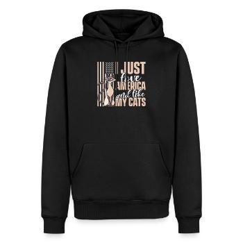 Katze Katzen Liebhaber Katzenbesitzer Kätzchen - Männer Premium Bio Hoodie - Schwarz - Vorne - Nico (187cm)