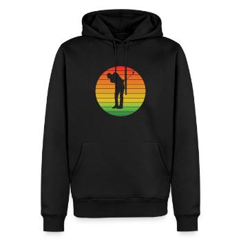 Golf Golfschläger Golfspielerin Spruch Golfball - Männer Premium Bio Hoodie - Schwarz - Vorne - Nico (187cm)