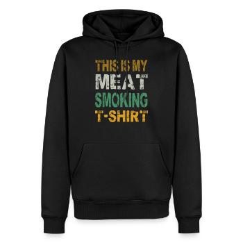 BBQ Smoker Themed Retro - Vintage My Meat Smoking - Männer Premium Bio Hoodie - Schwarz - Vorne - Nico (187cm)