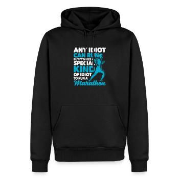 Drôle de marathon runner marathon runner tout le monde - Sweat à capuche Premium bio Homme - noir - Devant - Nico (187cm)