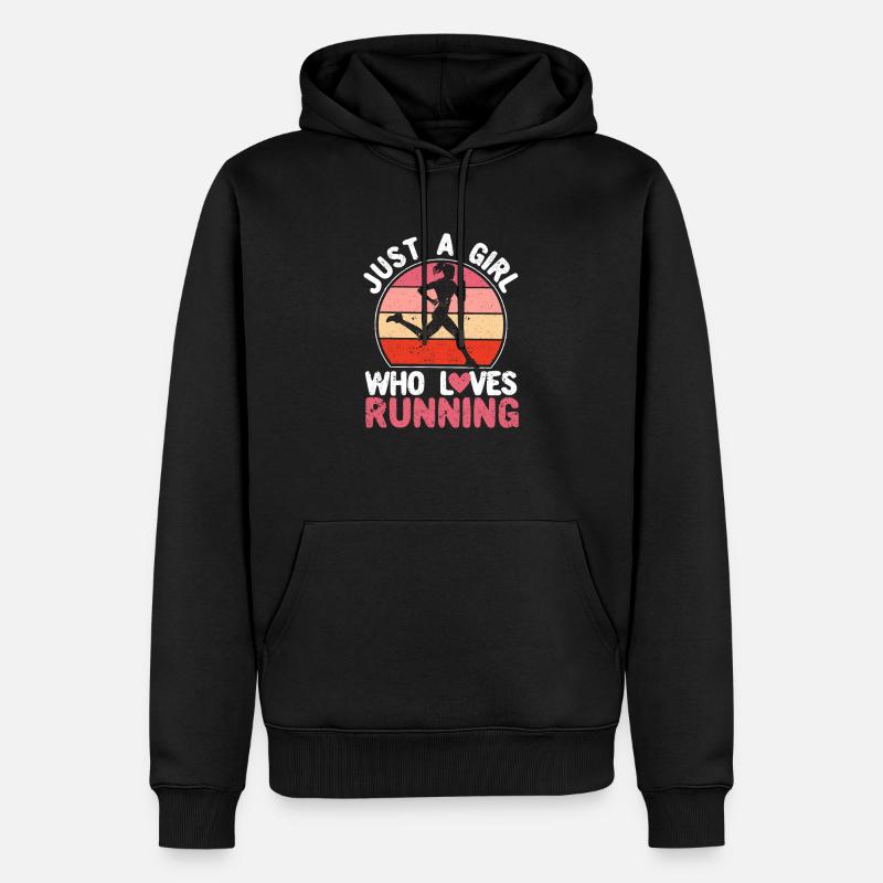 Filles Athlétisme Jogging Amour - Sweat à capuche Premium bio Homme - noir