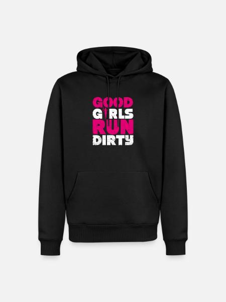 Lustige Trail Running Jogging Läufer Mädchen Gute - Männer Premium Bio Hoodie - Schwarz