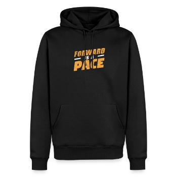 Vorwärts ist ein Tempo Langsam Laufen Lustig - Männer Premium Bio Hoodie - Schwarz - Vorne - Nico (187cm)