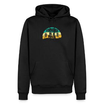 Course lente Drôle Jogging Marathon Runner - Sweat à capuche Premium bio Homme - noir - Devant - Nico (187cm)