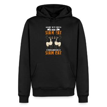 Always be yourself Unless you can be a Siam Cat - Men’s Premium Organic Hoodie - black - Front - Nico (187cm)
