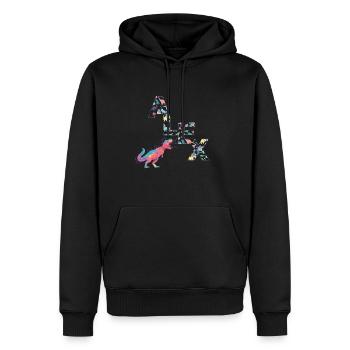 ALEX - Schöner Jungen Name mit süßen Dinosaurier - Männer Premium Bio Hoodie - Schwarz - Vorne - Nico (187cm)