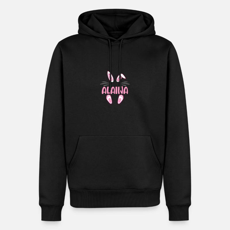 ALAINA Easter - Männer Premium Bio Hoodie - Schwarz