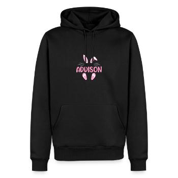 ADDISON Pâques - Sweat à capuche Premium bio Homme - noir - Devant - Nico (187cm)