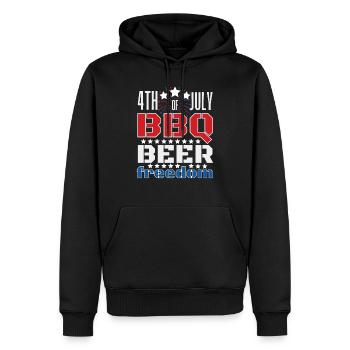 Barbecue Bier Freiheit 4 Juli Fest - Männer Premium Bio Hoodie - Schwarz - Vorne - Nico (187cm)