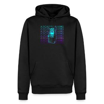 Arcade Games Gamer Retro Gift - Men’s Premium Organic Hoodie - black - Front - Nico (187cm)