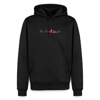Canoe Canoeing Heartbeat - Männer Premium Bio Hoodie - Schwarz - Vorne - Nico (187cm)