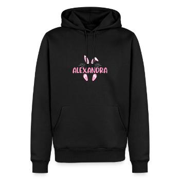 ALEXANDRA Easter - Männer Premium Bio Hoodie - Schwarz - Vorne - Nico (187cm)