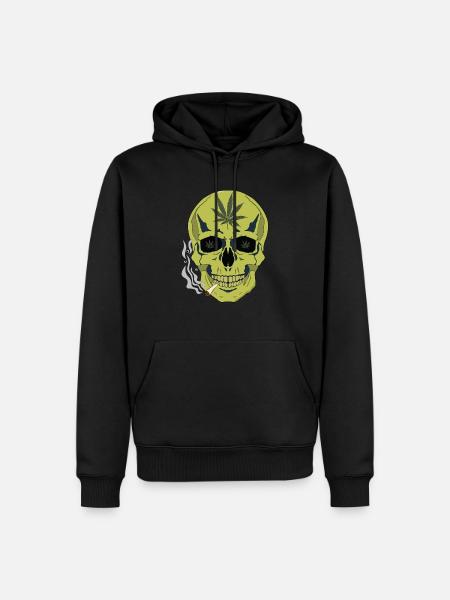 Go Green Hippe 420 Leaf - Männer Premium Bio Hoodie - Schwarz
