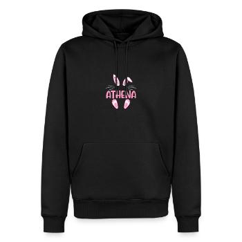 ATHENA Easter - Männer Premium Bio Hoodie - Schwarz - Vorne - Nico (187cm)