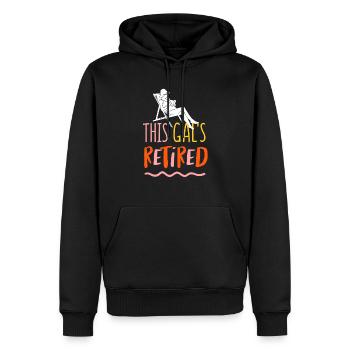This Gals Retired Awesome Retirement T-Shirt - Men’s Premium Organic Hoodie - black - Front - Nico (187cm)